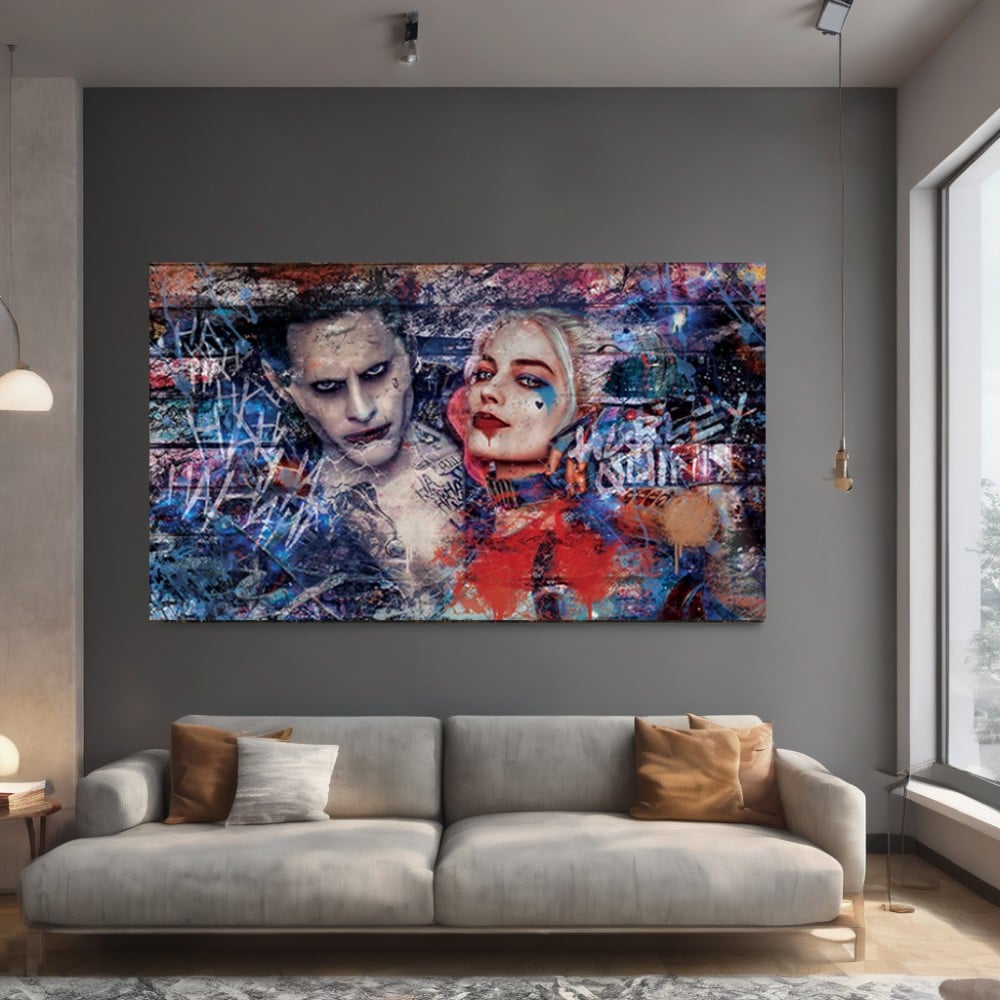 لوحة كانفاس هارلي كوين و جوكر