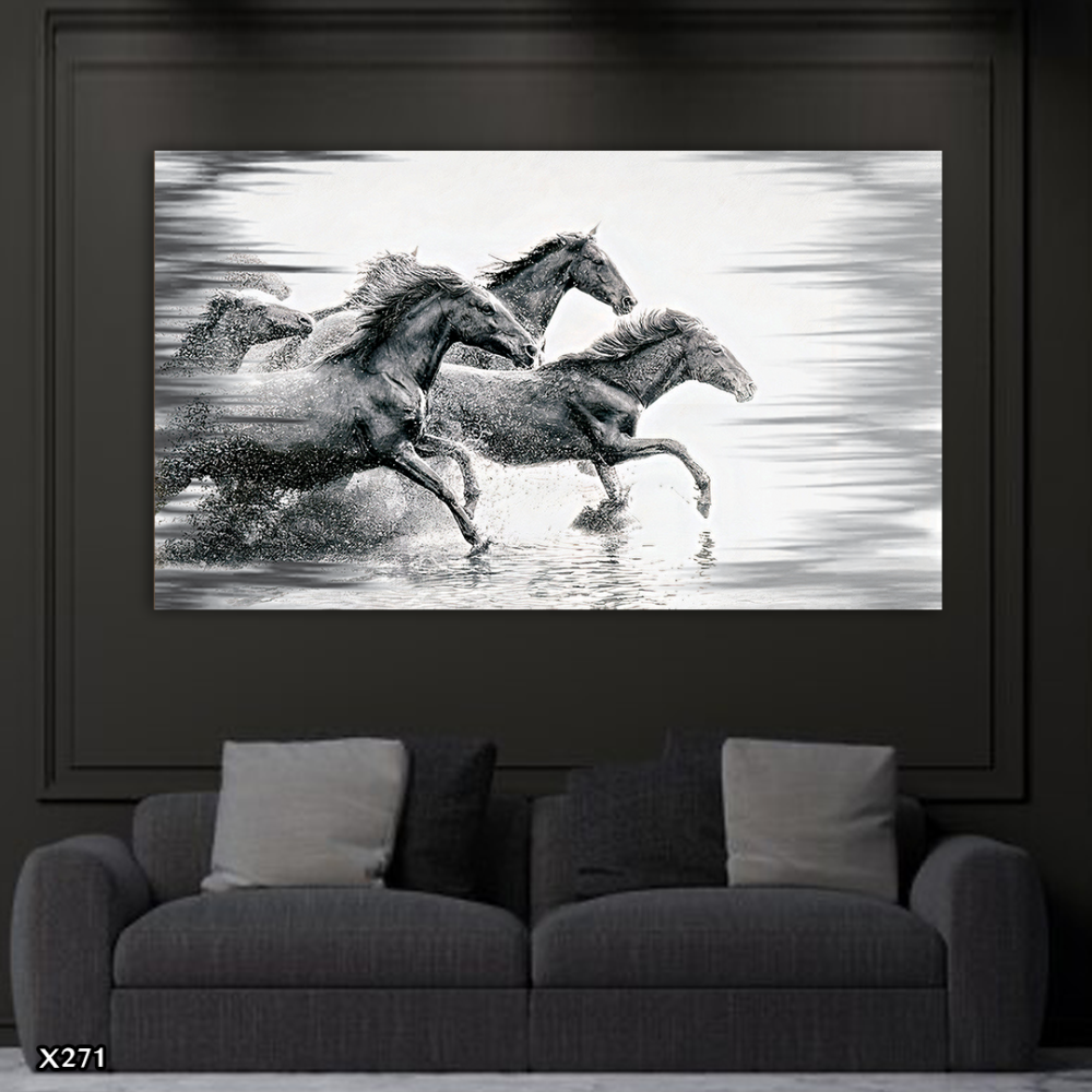 لوحة كانفس خيول
