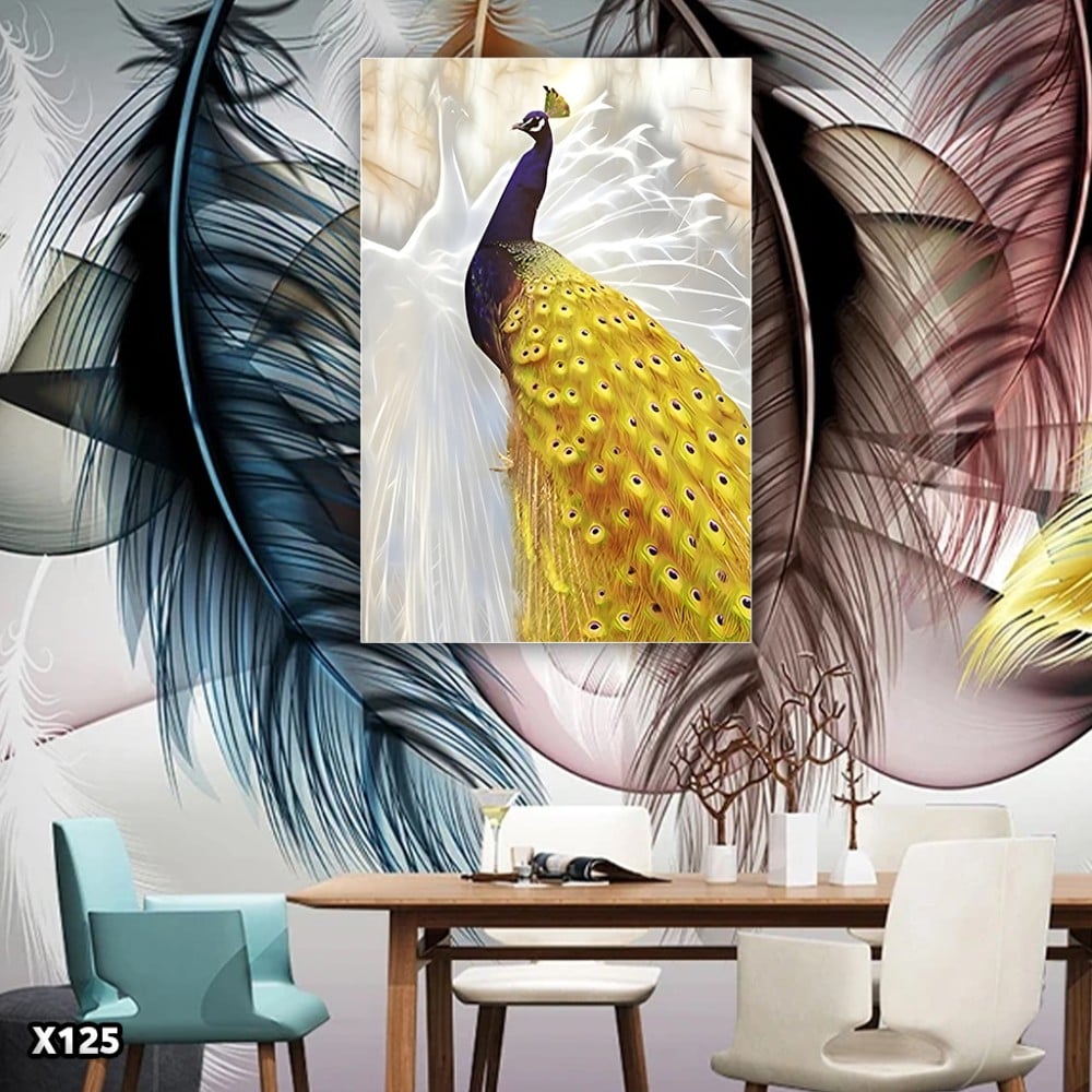 لوحة كانفس طاووس