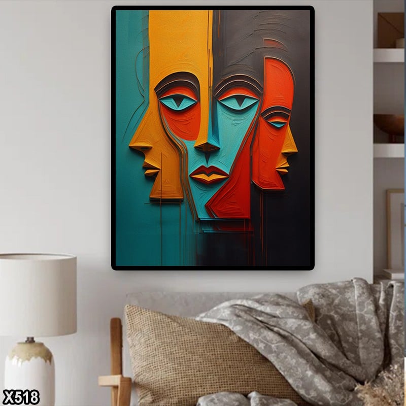 لوحة كانفس رسم تجريدي