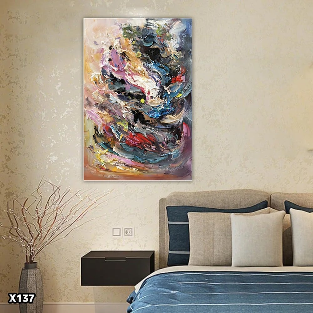 لوحة كانفس رسم تجريدي