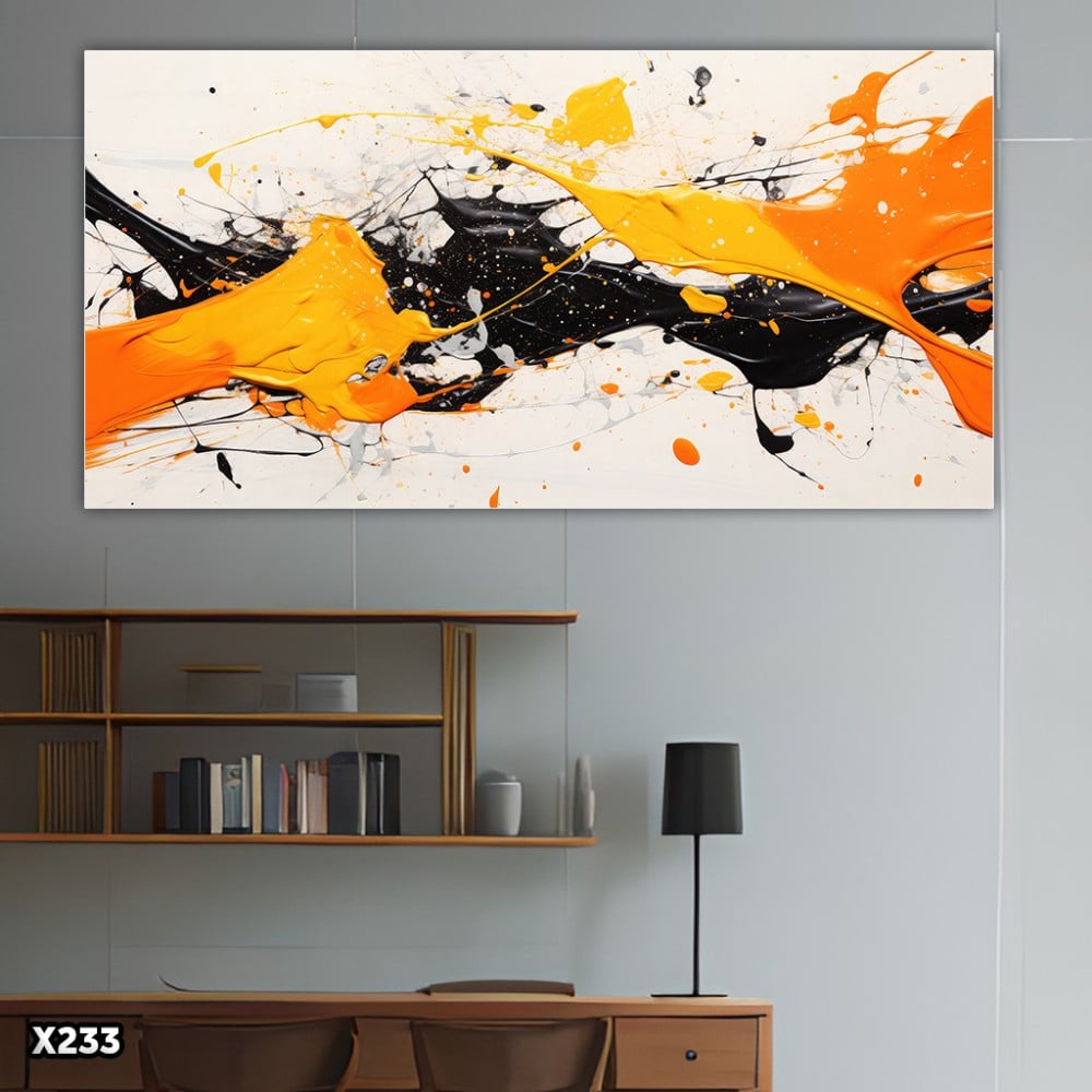 لوحة كانفس بالرسم التجريدي