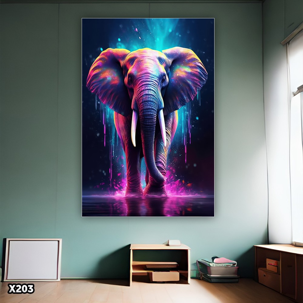 لوحة كانفس فيل ملون