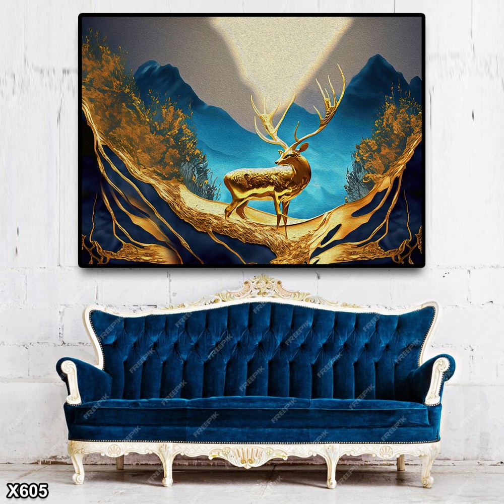 لوحة كانفس مربعة رسم تجريدي