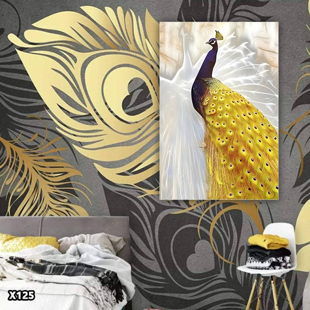 لوحة كانفس طاووس