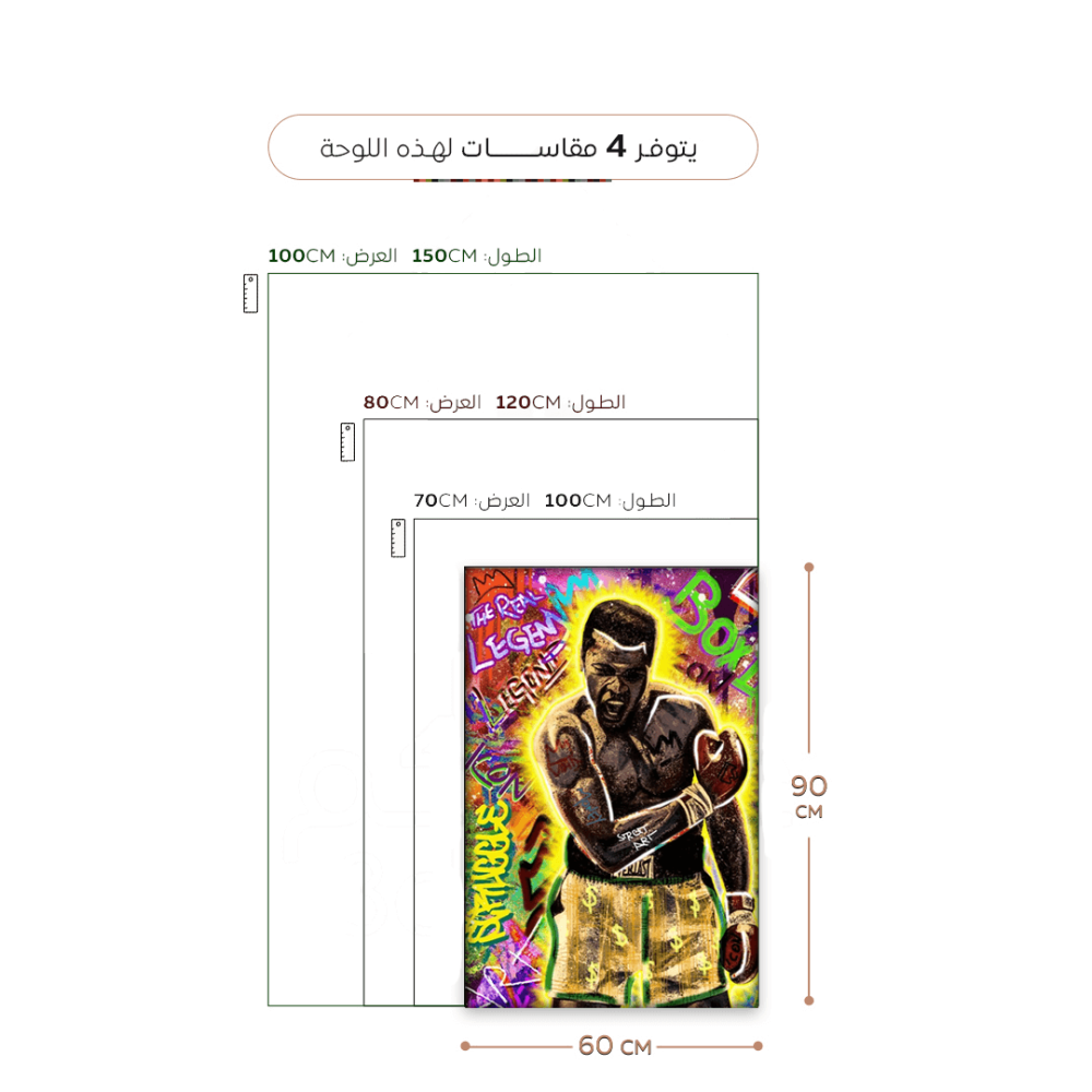 لوحة الملاكم محمد علي