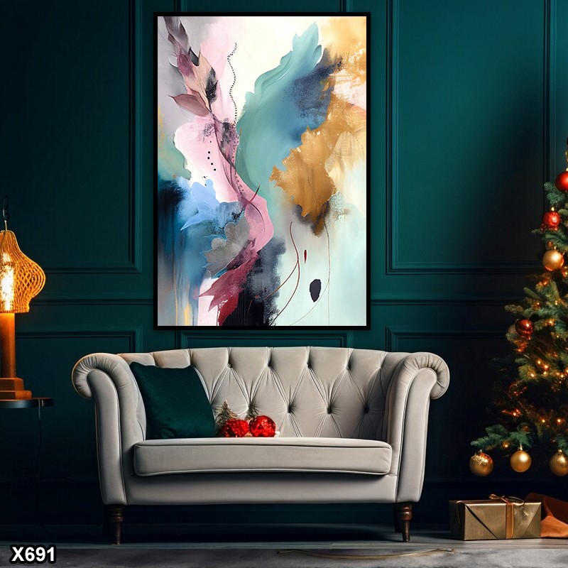 لوحة كانفس رسم تجريدي