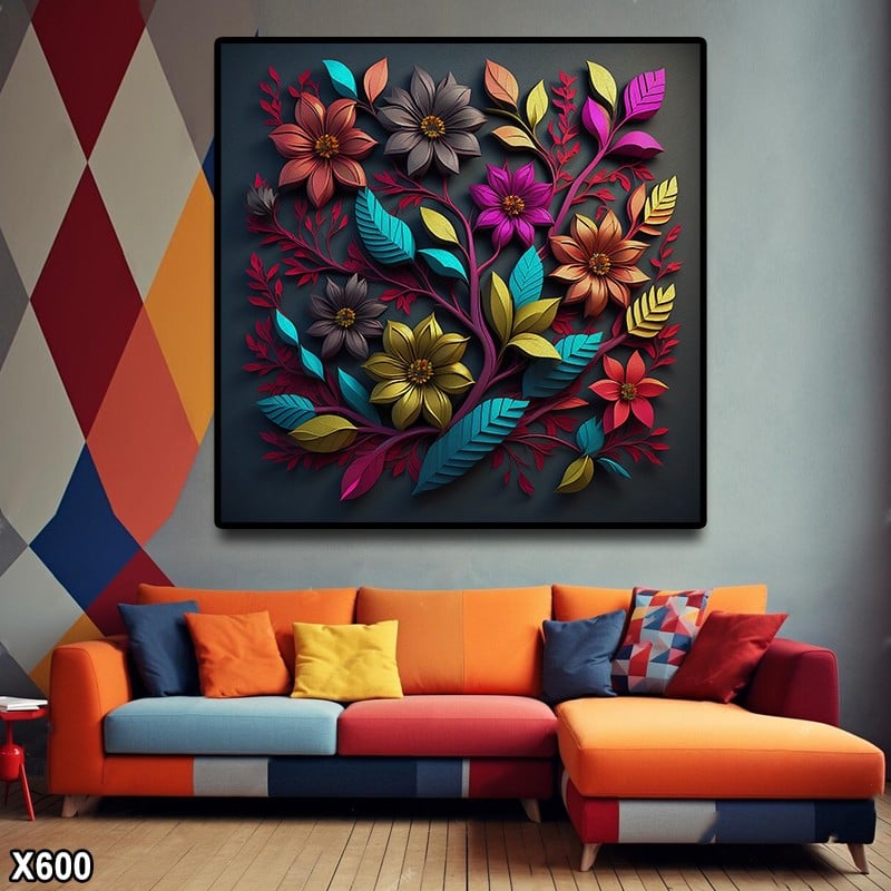 لوحة كانفس مربعة جرافيك