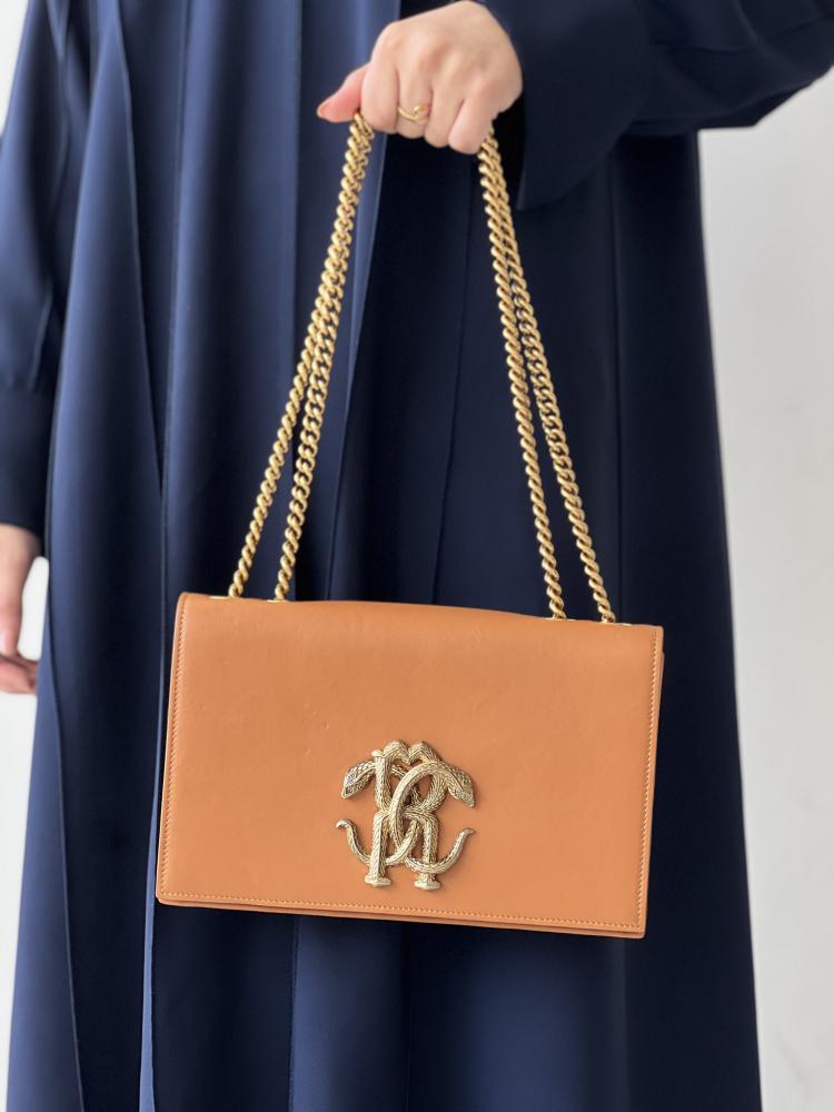 روبيرتو كفالي | FOLDOVER CHAIN-LINK SHOULDER BAG