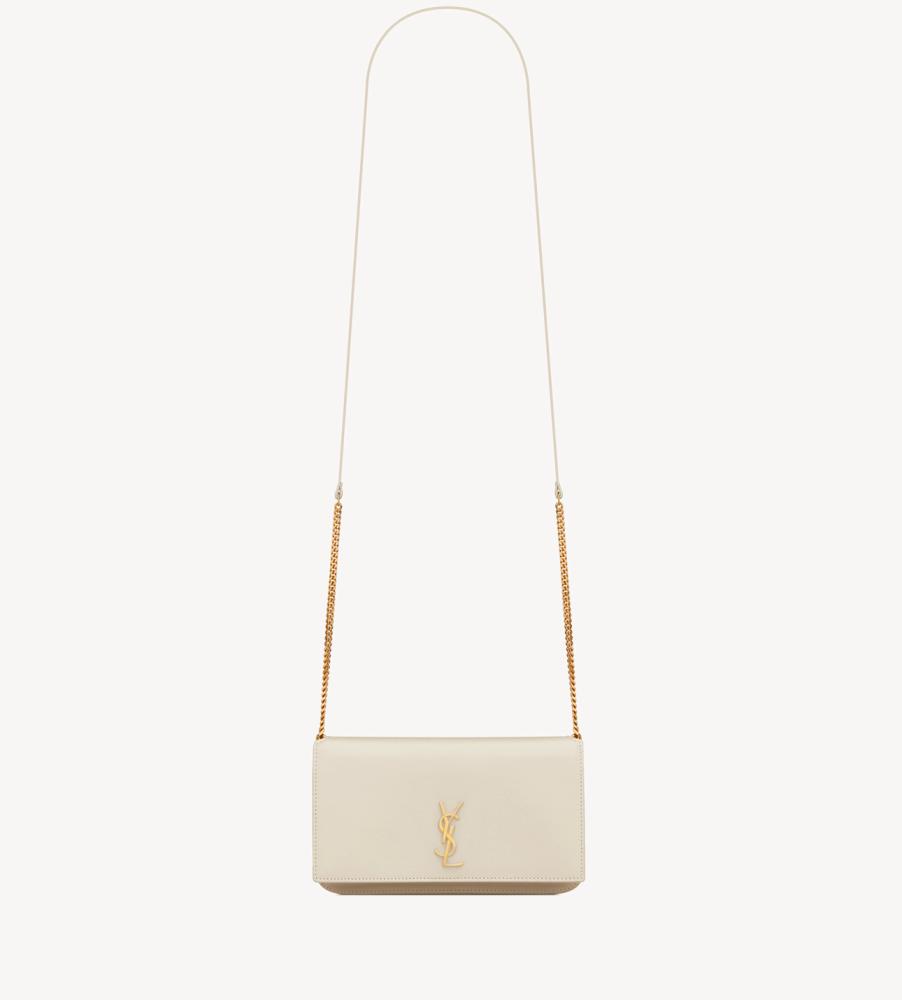 سان لوران | CASSANDRE PHONE HOLDER IN SMOOTH LEATHER