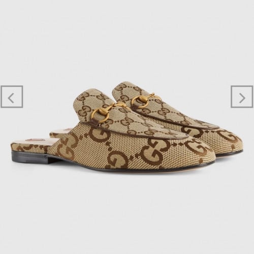 قوتشي - 38.5 | Women's jumbo GG Princetown slipper