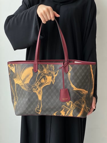 لوب نوير | SHOPPER SMALL Cheval Brown/Saffron