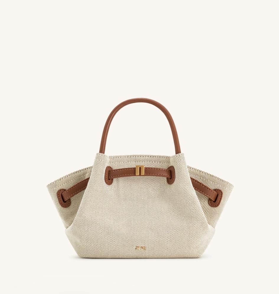 Hana Mini Tote Bag - Brown Canvas