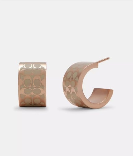 كوتش | Signature Enamel Huggie Earrings