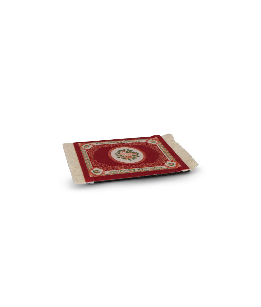 قاعدة تصوير بزخارف ورود | مقاس 9x11 سم | أحمر