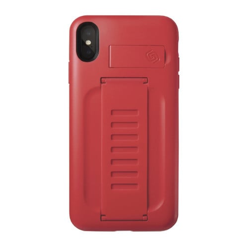 غطاء جريب تويو مع ستاند للايفون اكس اس ماكس - أحمر