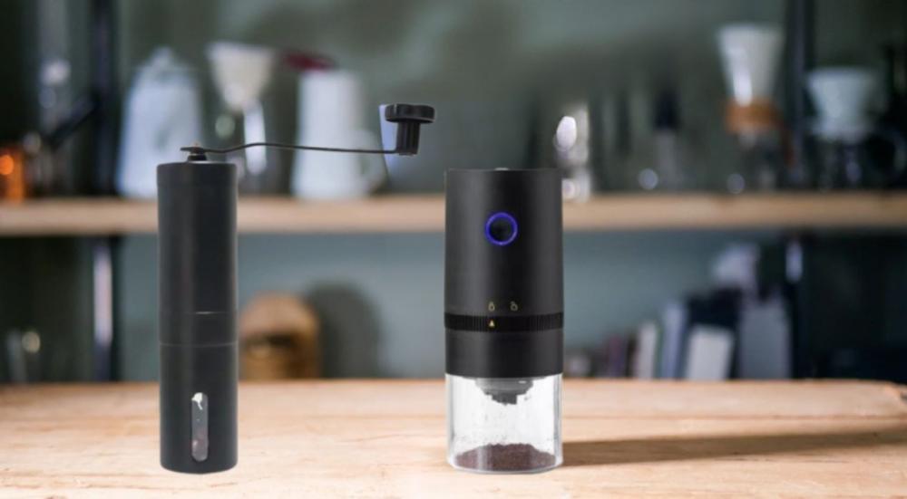 Electric-espresso-grinder-and-manual-espresso-grinder