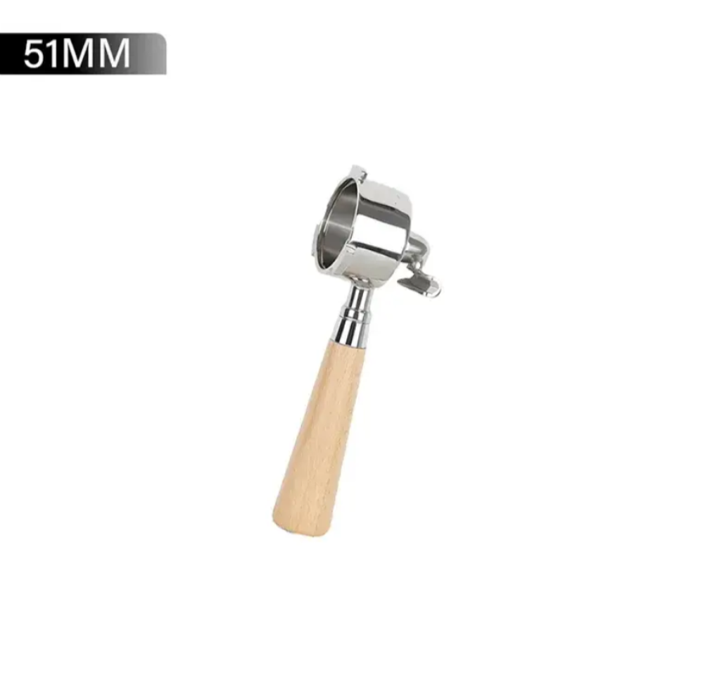 بورتافلتر 51 مم بمقبض خشبي فاتح من إبريق