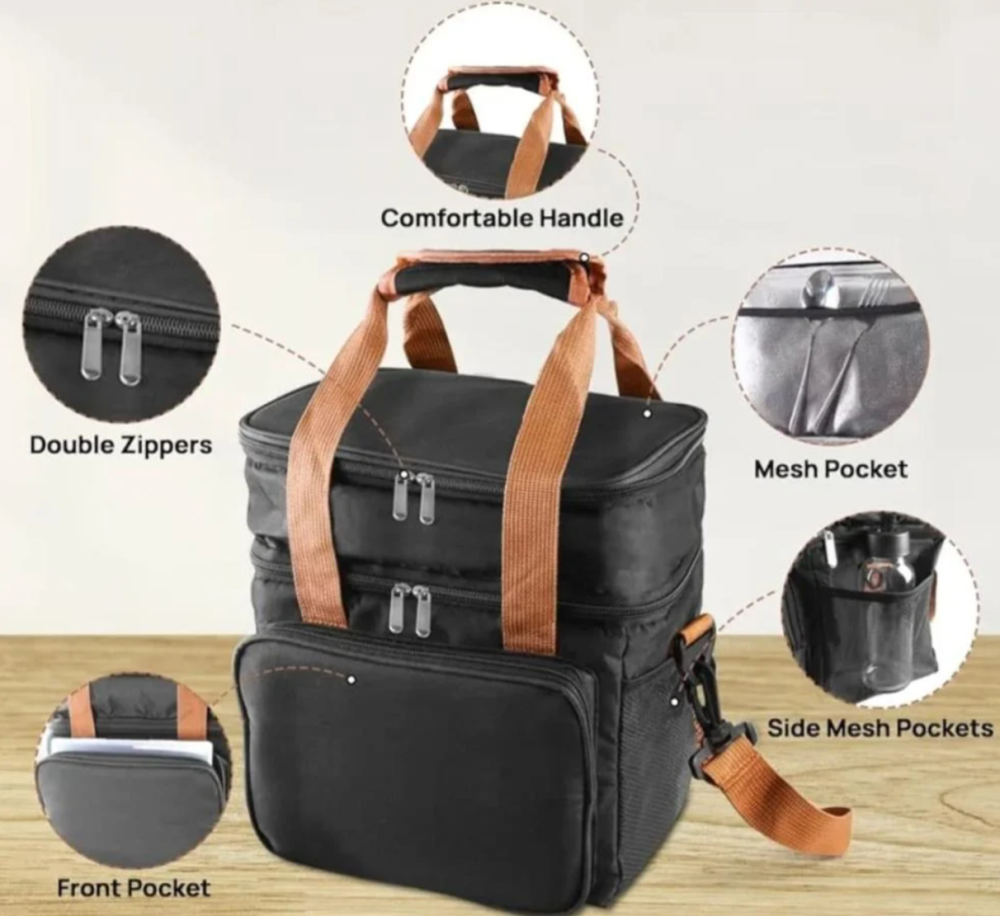 حقيبة القهوة المختصة من إبريق لون أسود بتصميم أنيق ومقاوم للماء لحمل