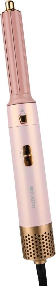 مصفف شعر احترافي 5 في 1 من جرين ليون، 2 فوهة هواء، 3 إعدادات للحرارة (105/80/55 درجة مئوية)، 28000 دورة في الدقيقة، دوران تلقائي، تجفيف وتصفيف الشعر، قفل أمان، طاقة مقدرة 1000 وات، 3 سرعات تعديل - ورد