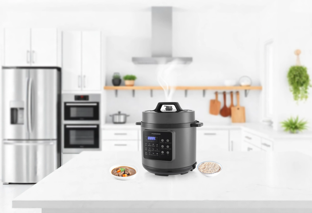قدر ضغط كهربائي 1300 واط 6 لتر أسود بورودو Porodo Lifestyle Electric Pressure Cooker