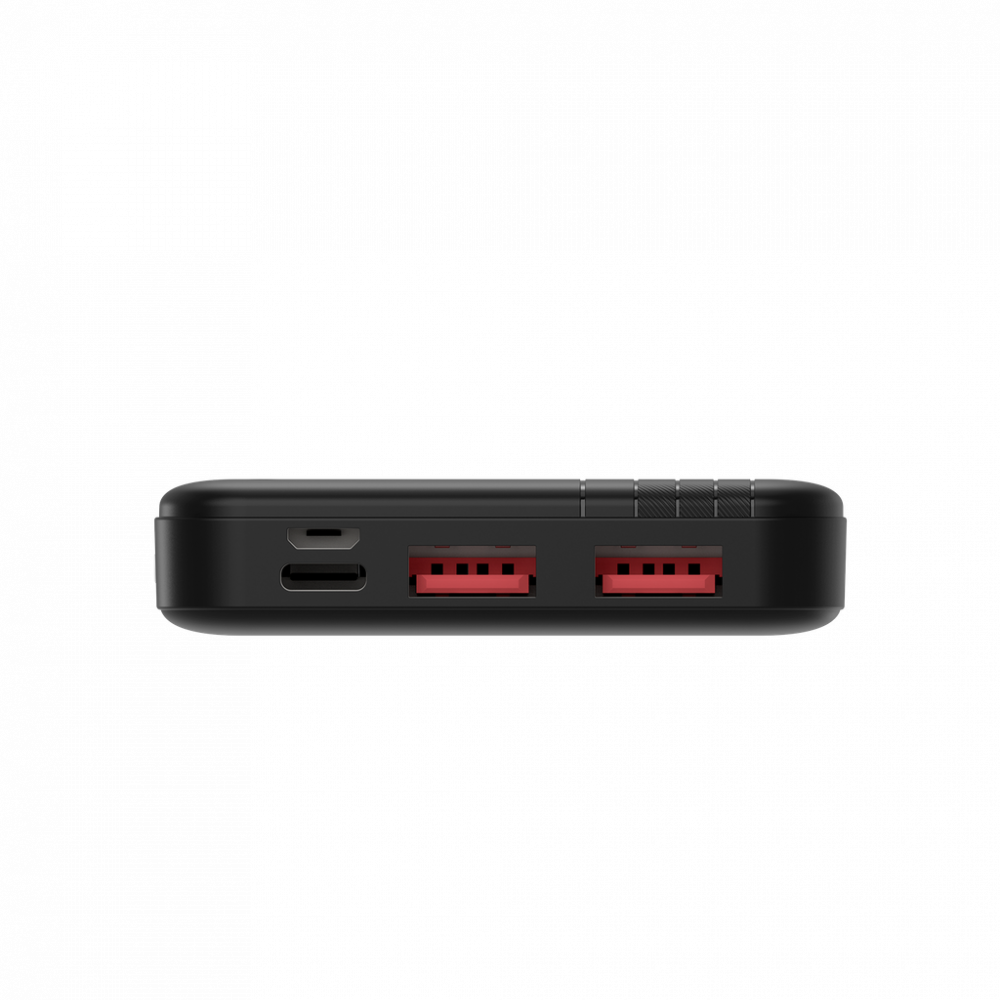 موماكس شاحن متنقل آي بور بمنفذين USB-C وبمنفذ USB بسعة 10000 ملي امبير وبقوة 20 واط لمنفذ PD - أسود
