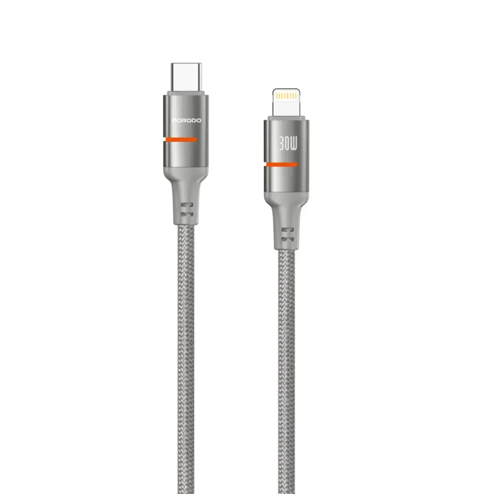 كابل Porodo USB-C إلى Lightning LED Lightning
