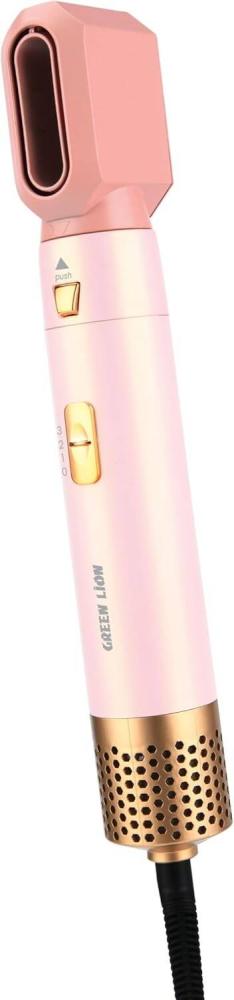 مصفف شعر احترافي 5 في 1 من جرين ليون، 2 فوهة هواء، 3 إعدادات للحرارة (105/80/55 درجة مئوية)، 28000 دورة في الدقيقة، دوران تلقائي، تجفيف وتصفيف الشعر، قفل أمان، طاقة مقدرة 1000 وات، 3 سرعات تعديل - ورد