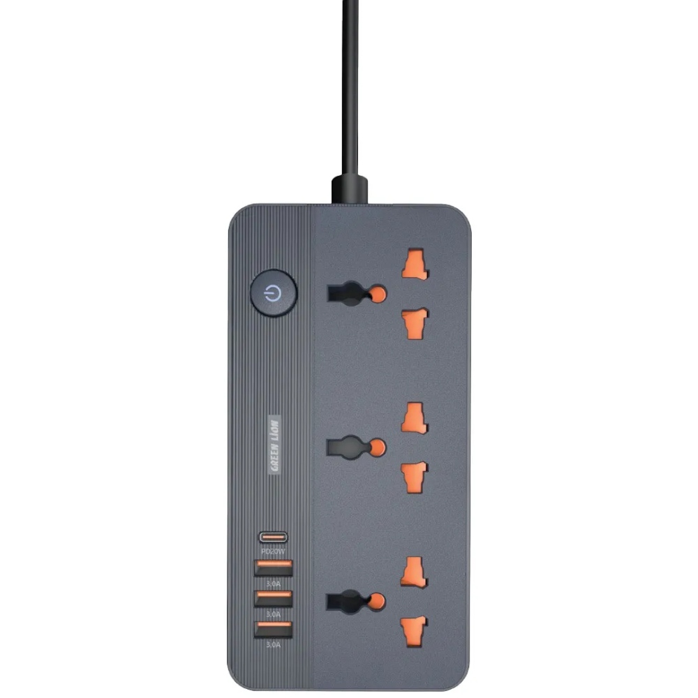 مقبس طاقة جي إس-200 بقوة 2500 واط أسود غرين ليون