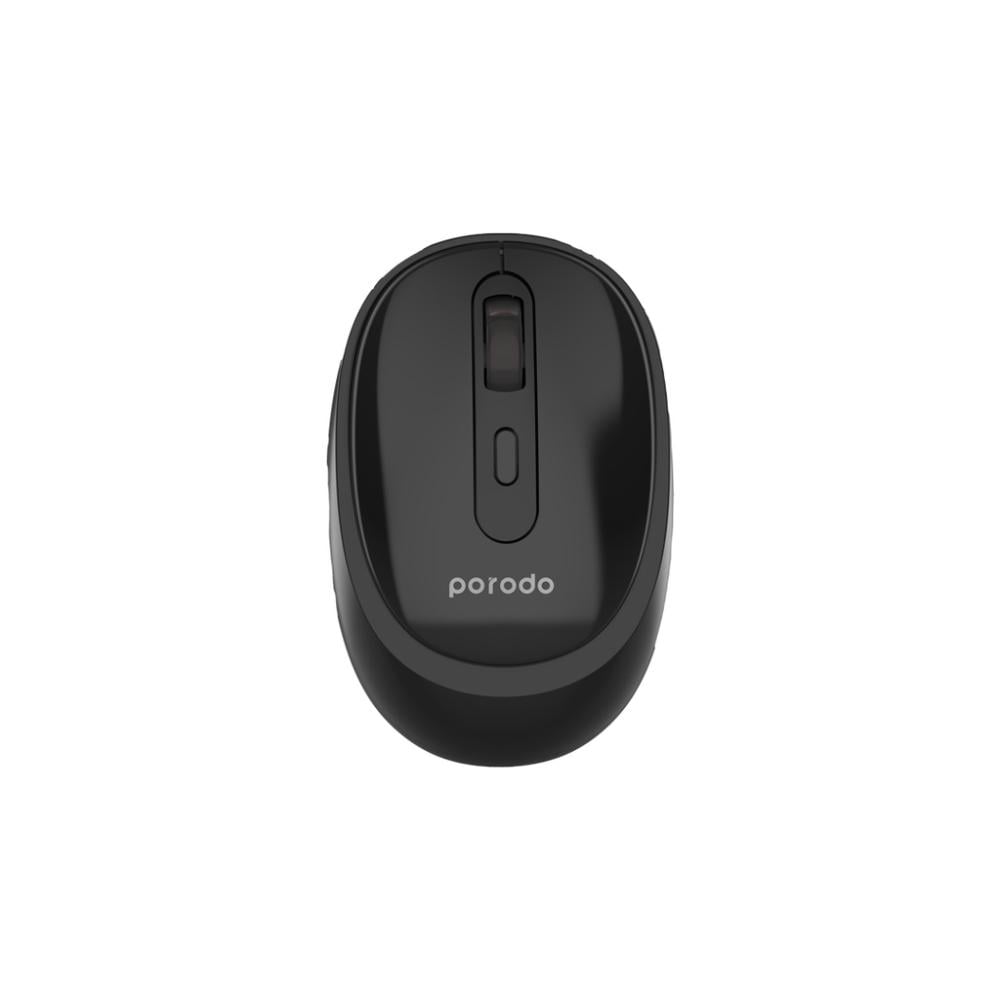 مجموعة ماوس وكيبورد مع حامل موبايل لاسلكية 104 مفتاح أسود بورودو