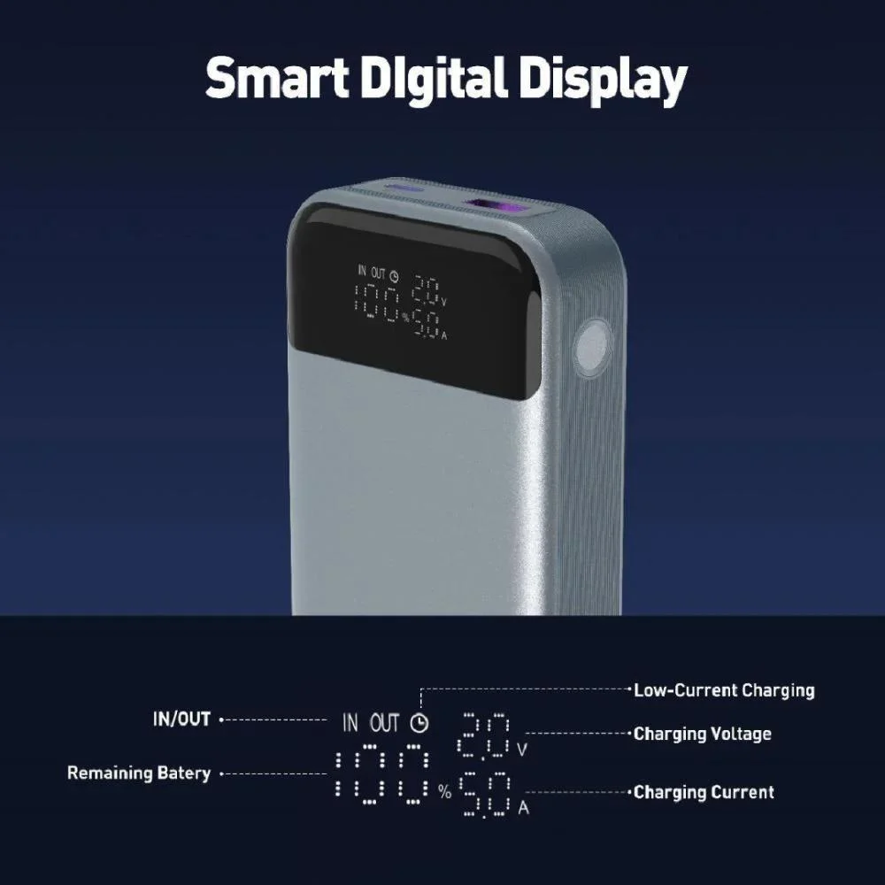 جودا - بطارية بسعة 10000 ملي امبير بقوة 33 واط بي دي منفذ تايب سي ومنفذ يو اس بي