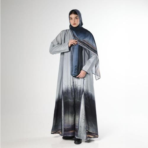 Light Blue Printed Linen