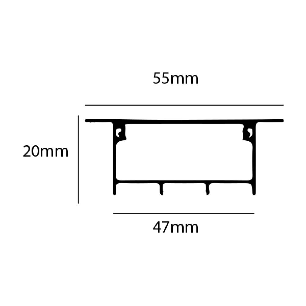 Silicon Profile - Recessed - 6225 - 1M