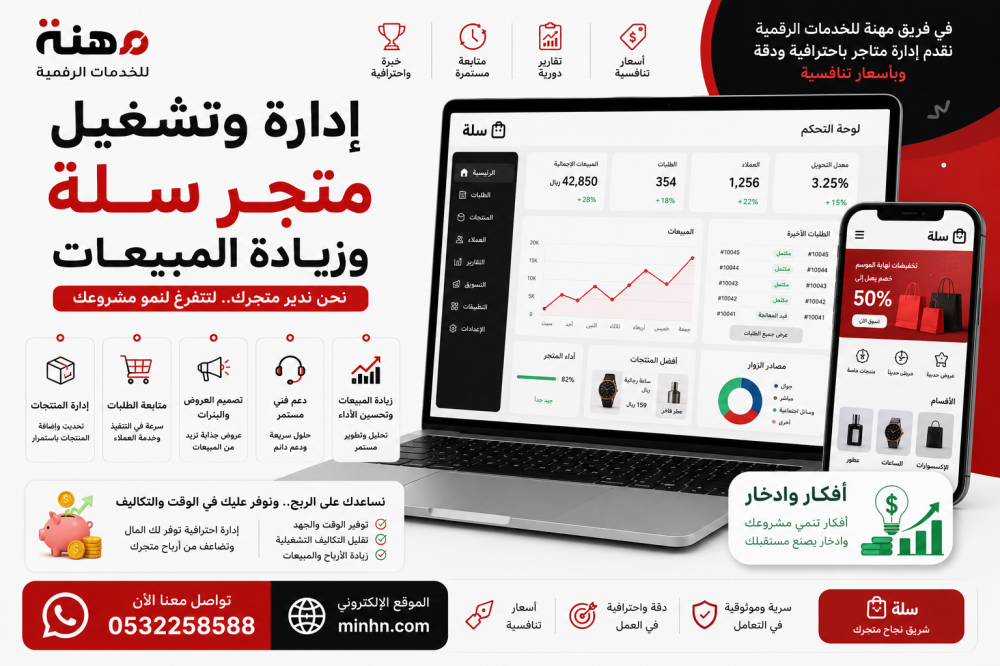إدارة وتشغيل متجر سلة وزيادة المبيعات: سر نجاح المتاجر الإلكترونية إدارة وتشغيل متجر سلة وزيادة المبيعات: سر نجاح المتاجر الإلكترونية