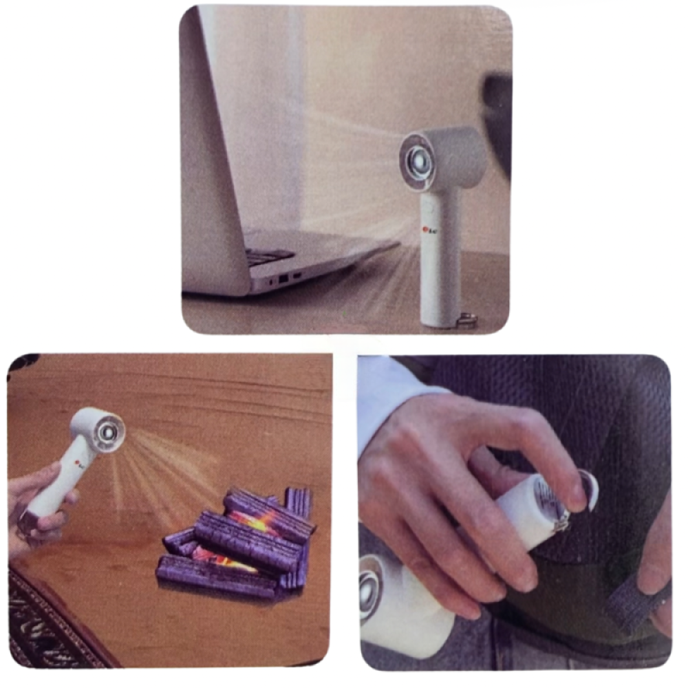 مروحة DLC قابلة للشحن ومحمولة - 3 سرعات وتصميم تلسكوبي