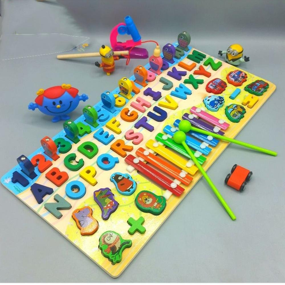 لعبة خشبية تعليمية 6 في 1