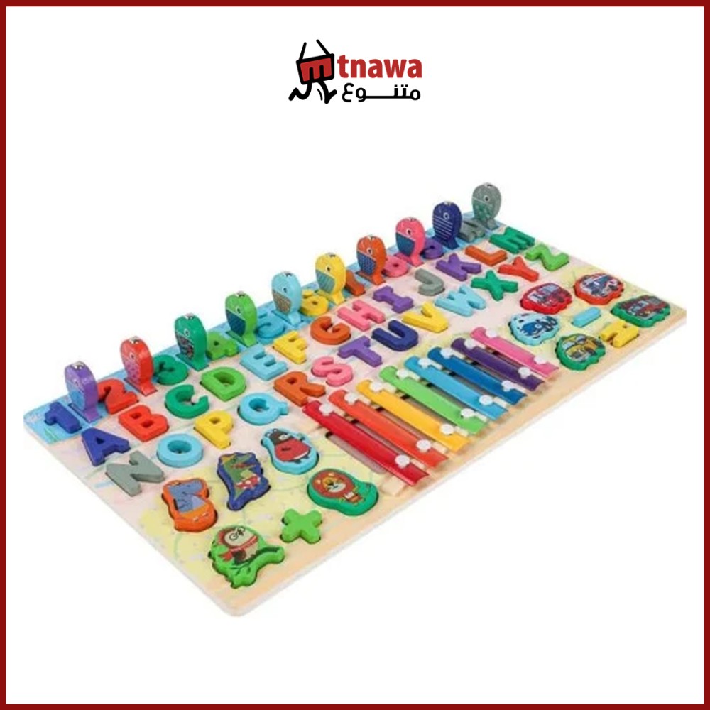 لعبة خشبية تعليمية 6 في 1