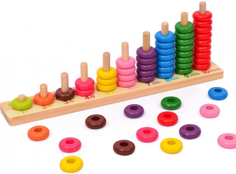 لعبة لوحة العد الخشبية