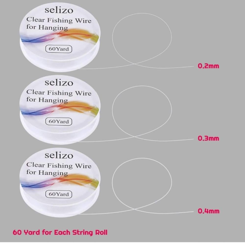 طقم خيط سنارة صيد( 3x (0.2mm-0.3mm-0.4mm
