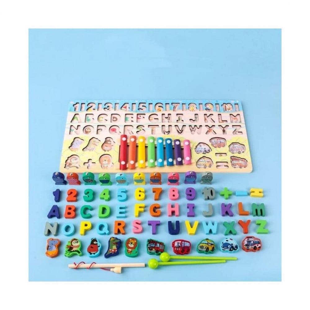 لعبة خشبية تعليمية 6 في 1