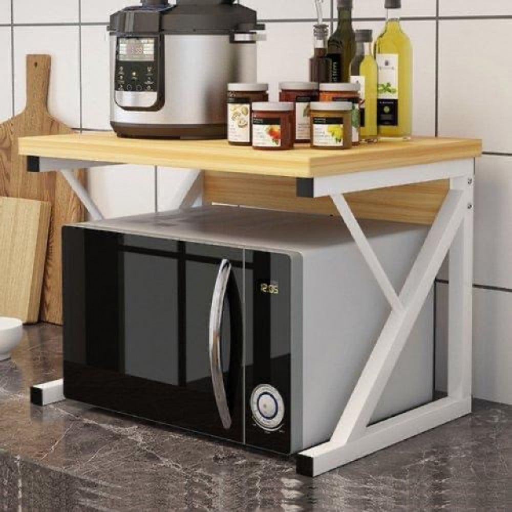 رف مايكرويف-منظم مايكرويف ستاند مايكرويف رف خشبي-متجر متنوع