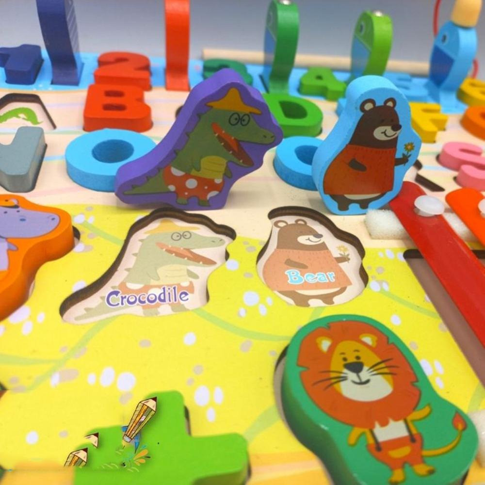 لعبة خشبية تعليمية 6 في 1