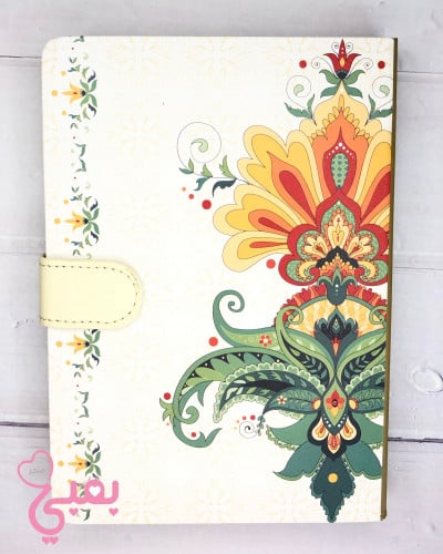 دفتر بقفل مغناطيسي مقاس A5 - زخرفة