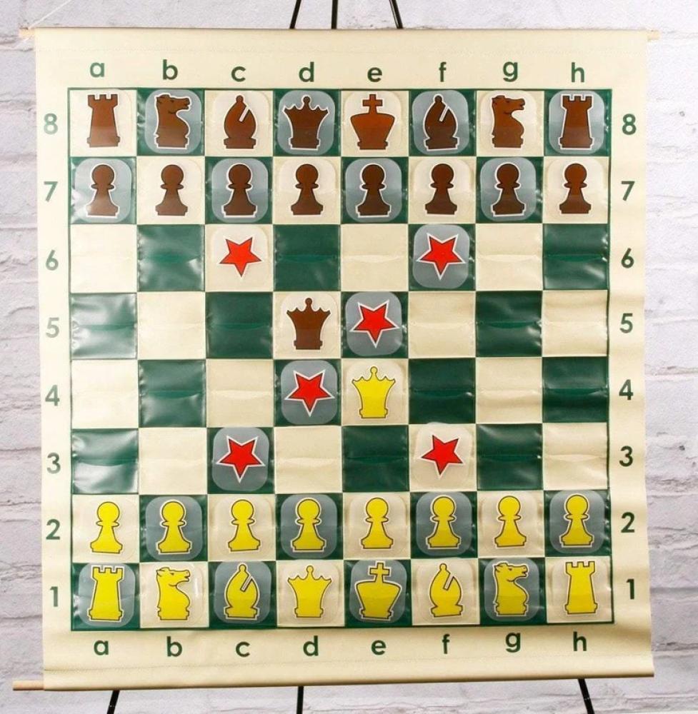 36" Educational Folding Vinyl Chess Display Board with Pieces
