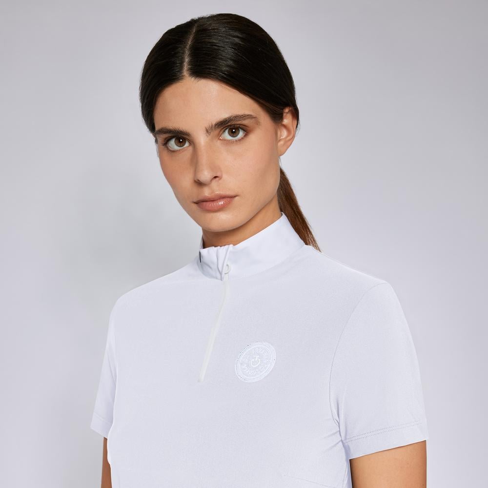 CT JERSEY S/S ZIP COMPETITION  POLO 0001 WHITE