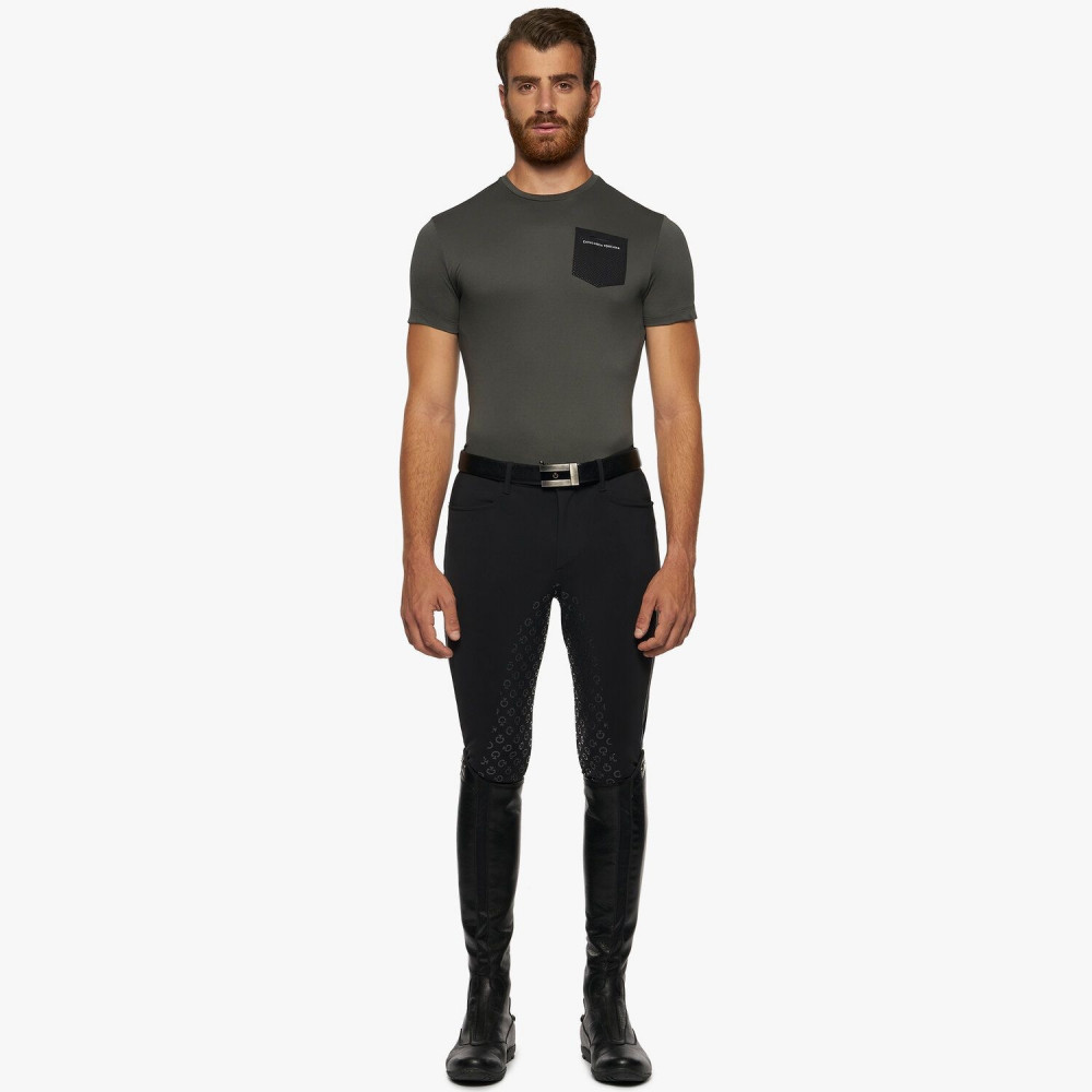 JERSEY PIQUE T-SHIRT W/ PERFORATED POCKET 8980