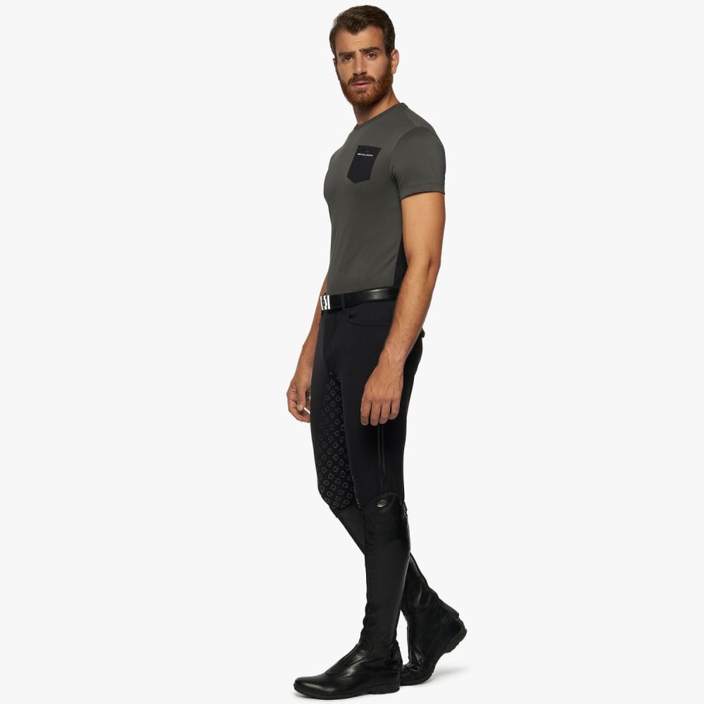 JERSEY PIQUE T-SHIRT W/ PERFORATED POCKET 8980