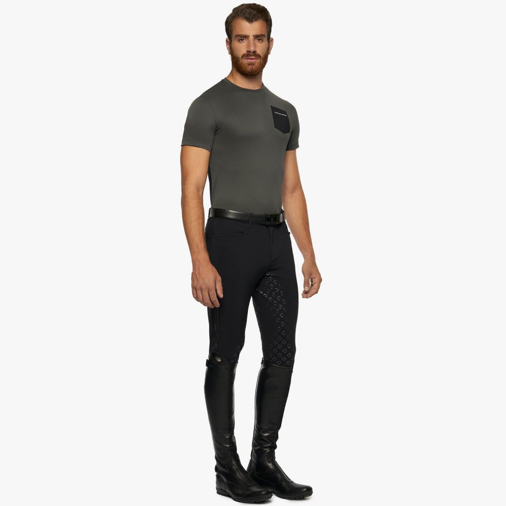 JERSEY PIQUE T-SHIRT W/ PERFORATED POCKET 8980