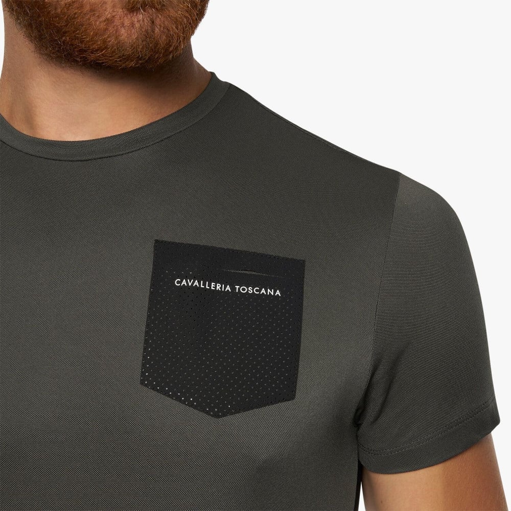JERSEY PIQUE T-SHIRT W/ PERFORATED POCKET 8980