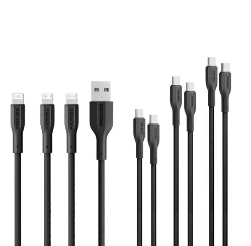 عرض بروميت - 3 اسلاك USB-C + 3 كايبل لايتننق